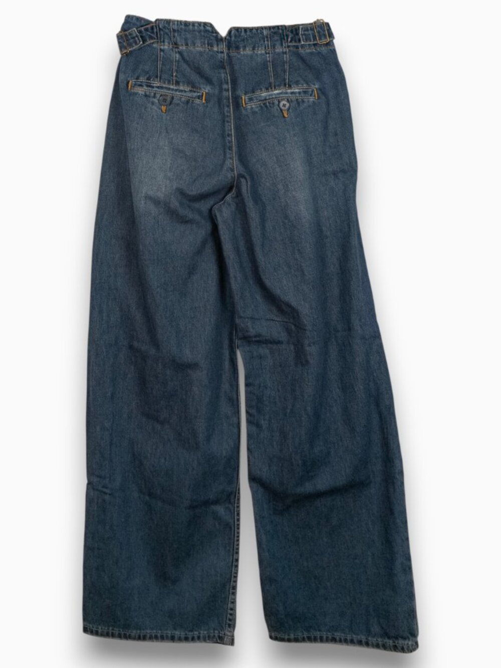 Pilcro Pleated Wide-Leg Jean Anthro Size 26 EUC Medium Denim - Picture 2 of 6